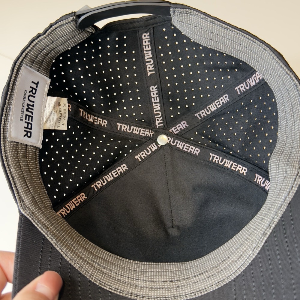 AMP Hat Truwear. Black, One Size Wash And Ready To Wear, - Picture 6 of 10